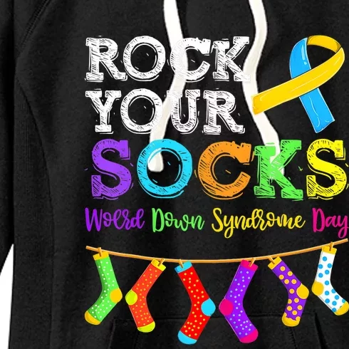 Down Syndrome Awareness  Rock Your Socks Women's Fleece Hoodie