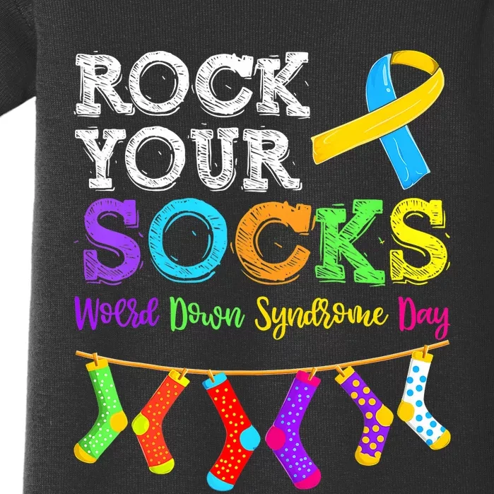 Down Syndrome Awareness  Rock Your Socks Baby Bodysuit