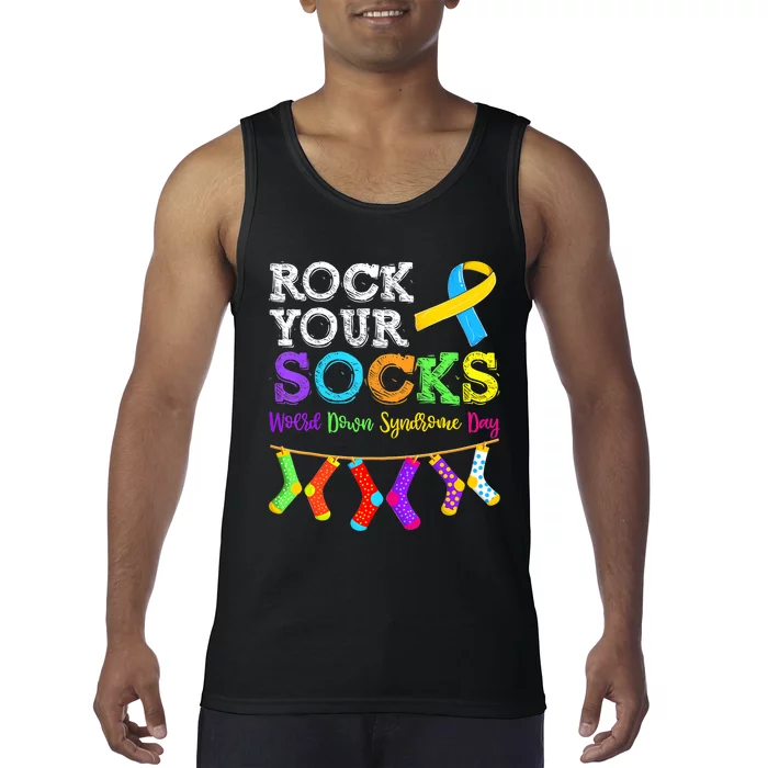 Down Syndrome Awareness  Rock Your Socks Tank Top