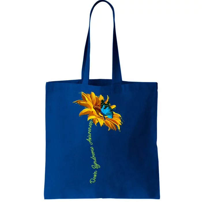 Down Syndrome Awareness Butterfly Sunflower Tote Bag