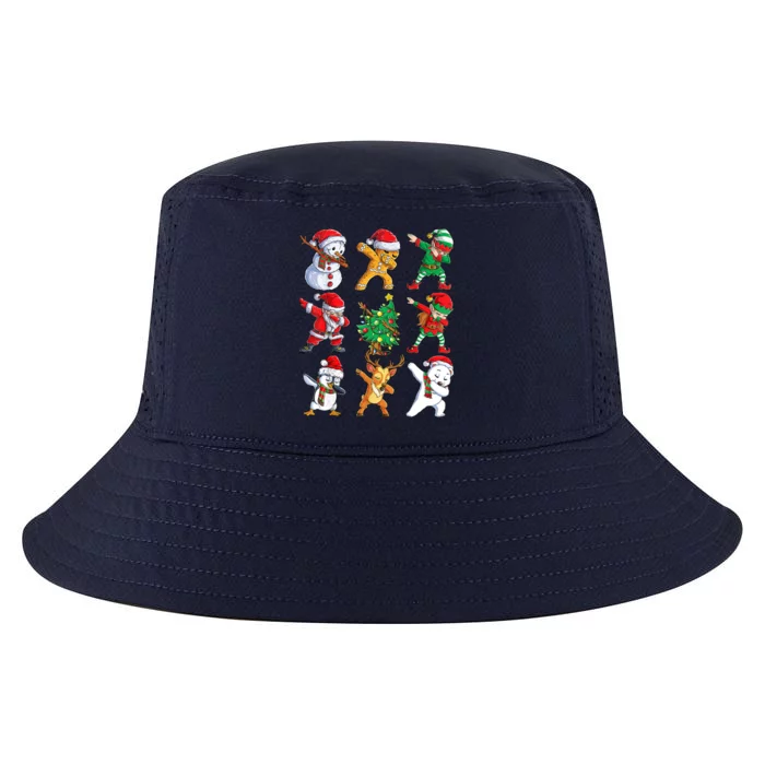 Dabbing Santa And Friends Gift Cute Christmas Santa Dabbing Gift Cool Comfort Performance Bucket Hat