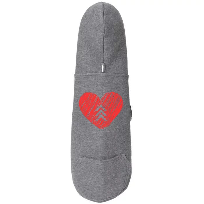 Down Syndrome Awareness Heart Doggie 3-End Fleece Hoodie