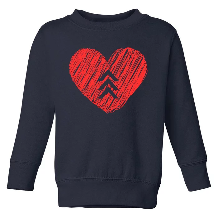 Down Syndrome Awareness Heart Toddler Sweatshirt