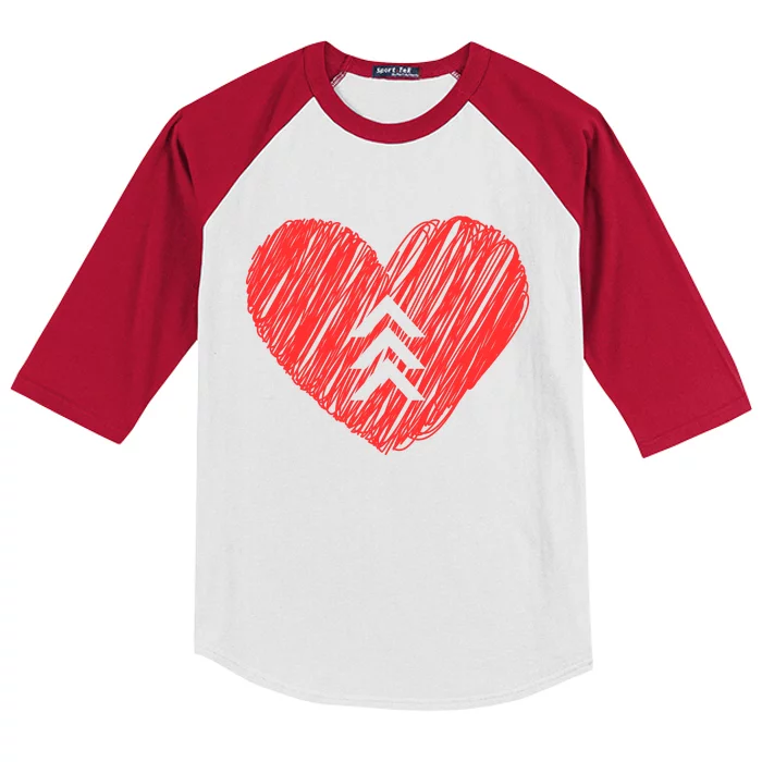 Down Syndrome Awareness Heart Kids Colorblock Raglan Jersey