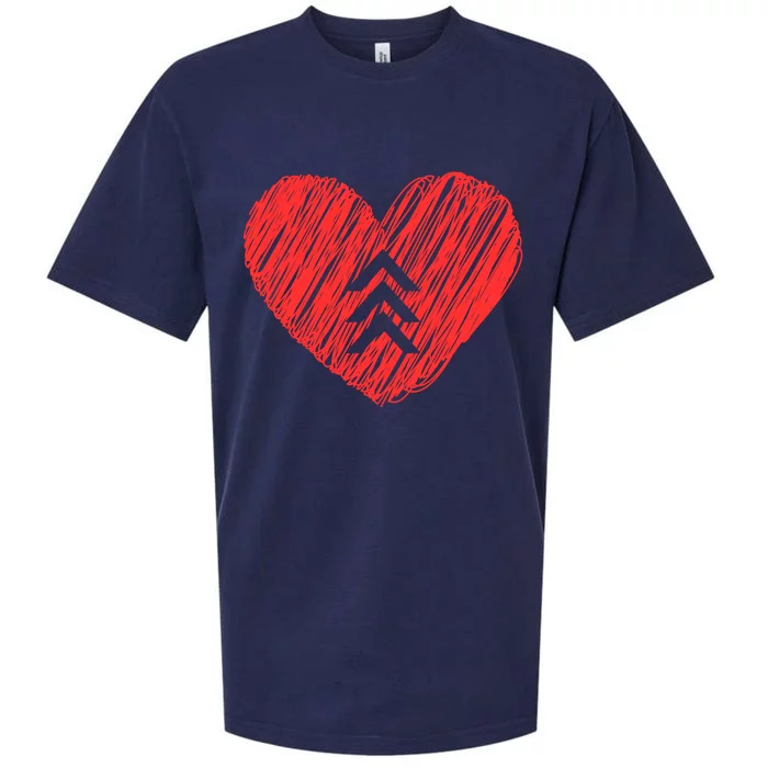 Down Syndrome Awareness Heart Sueded Cloud Jersey T-Shirt