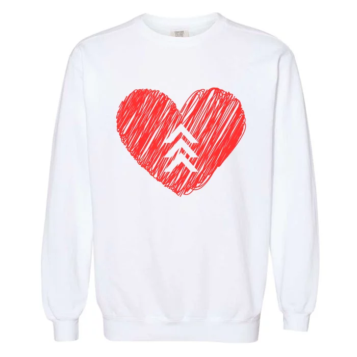 Down Syndrome Awareness Heart Garment-Dyed Sweatshirt