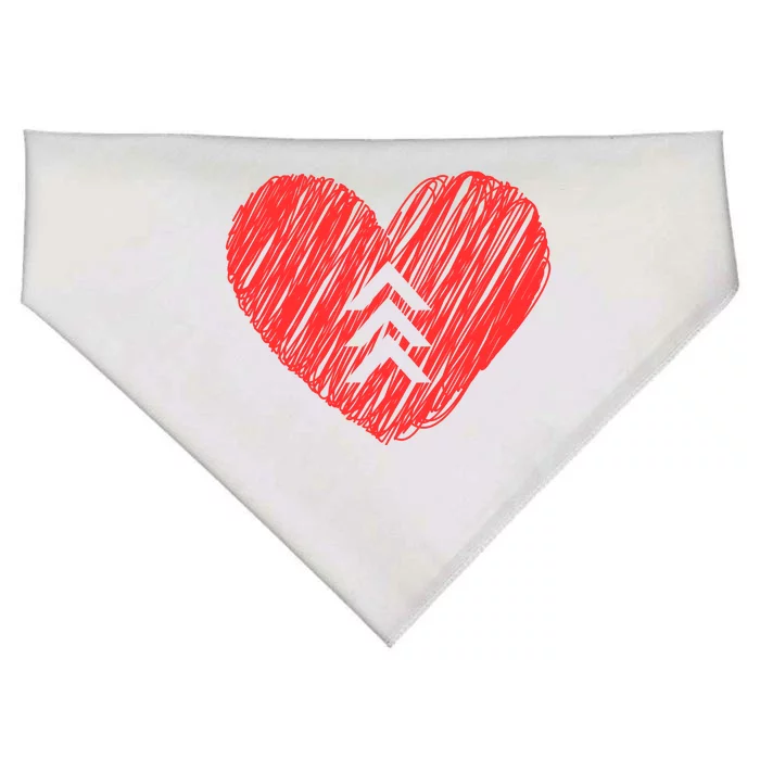 Down Syndrome Awareness Heart USA-Made Doggie Bandana