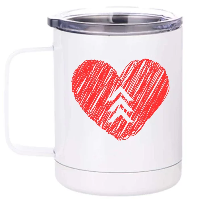 Down Syndrome Awareness Heart Front & Back 12oz Stainless Steel Tumbler Cup