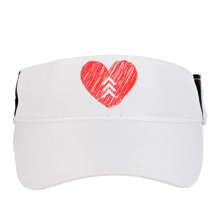 Down Syndrome Awareness Heart Adult Drive Performance Visor