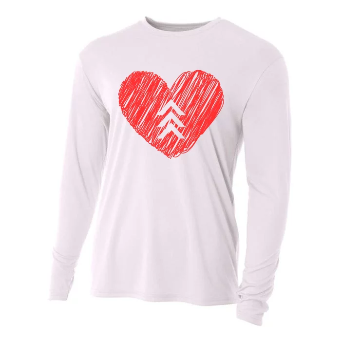 Down Syndrome Awareness Heart Cooling Performance Long Sleeve Crew