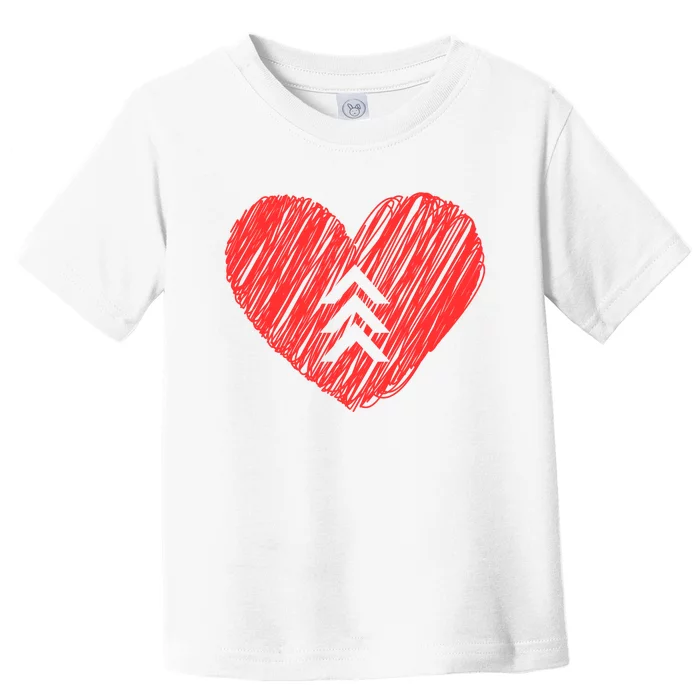 Down Syndrome Awareness Heart Toddler T-Shirt