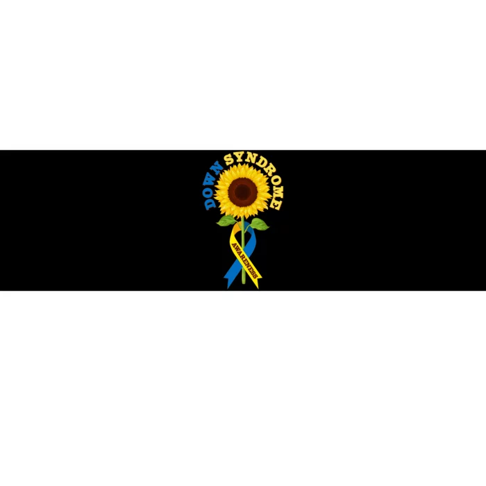 Down Syndrome Awareness Sunflower Ribbon Bumper Sticker