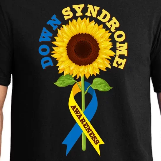 Down Syndrome Awareness Sunflower Ribbon Pajama Set