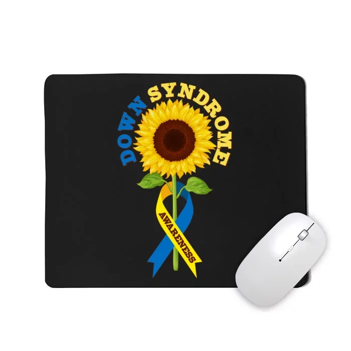 Down Syndrome Awareness Sunflower Ribbon Mousepad