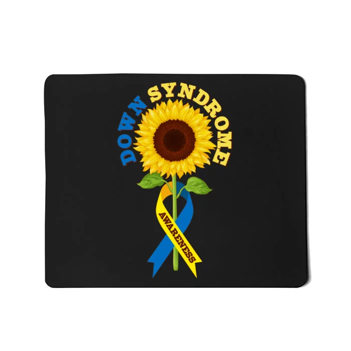 Down Syndrome Awareness Sunflower Ribbon Mousepad