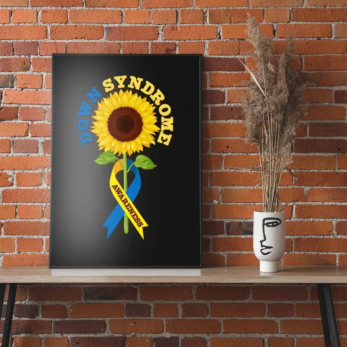 Down Syndrome Awareness Sunflower Ribbon Poster