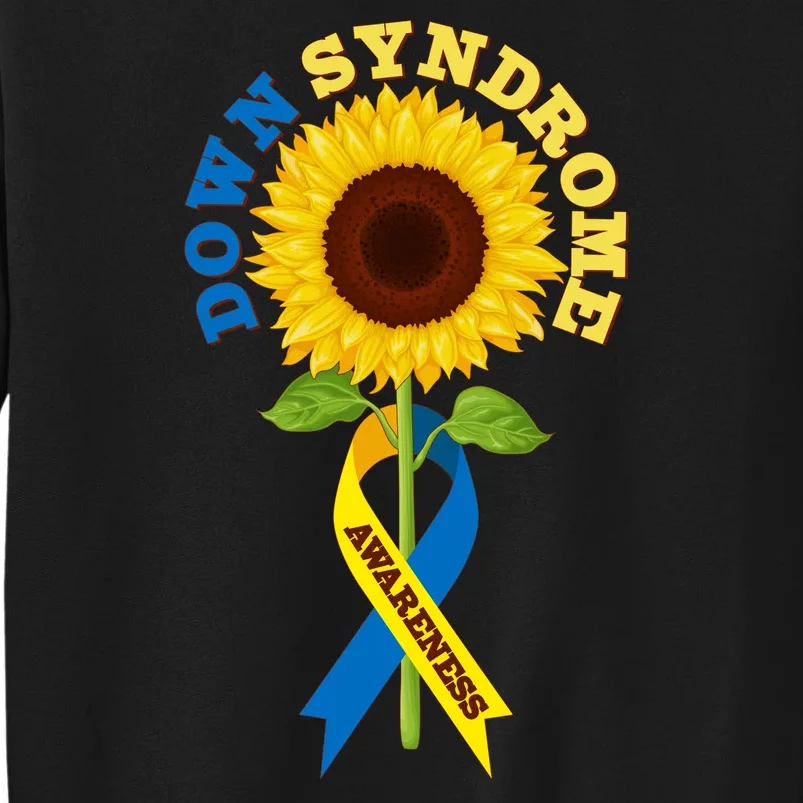 Down Syndrome Awareness Sunflower Ribbon Tall Sweatshirt