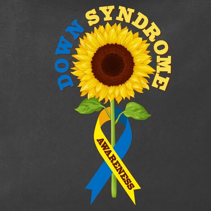 Down Syndrome Awareness Sunflower Ribbon Zip Tote Bag