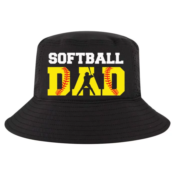 Dad Softball Apparel Yellow Softball Dad Cool Comfort Performance Bucket Hat