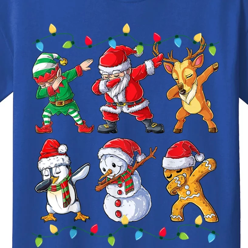 Dabbing Santa And Friends Gift Cute Christmas Santa Dabbing Funny Gift Kids T-Shirt