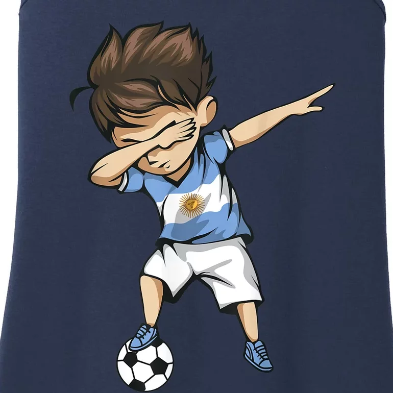 Dabbing Soccer Argentina Jersey Shirt - Argentinian Football Ladies Essential Tank