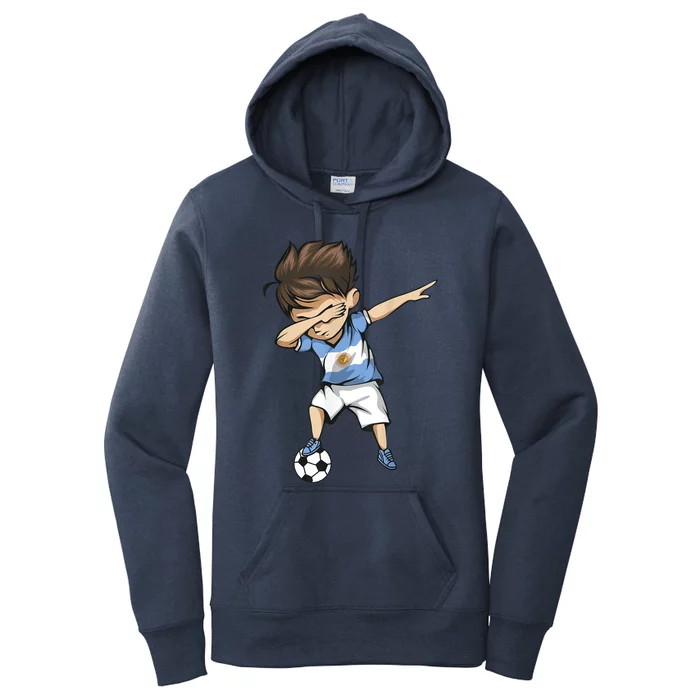 Dabbing Soccer Argentina Jersey Shirt - Argentinian Football Women's Pullover Hoodie