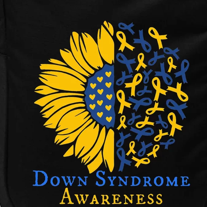 Down Syndrome Awareness Ribbon Sunflower Impact Tech Backpack