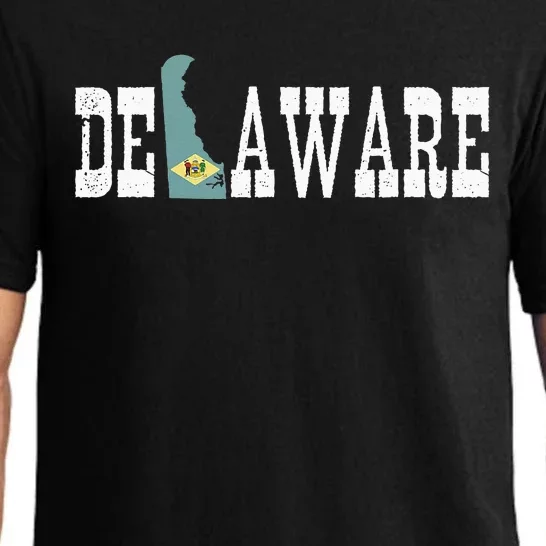 Delaware State And Delaware Flag With Pride For Delaware Pajama Set