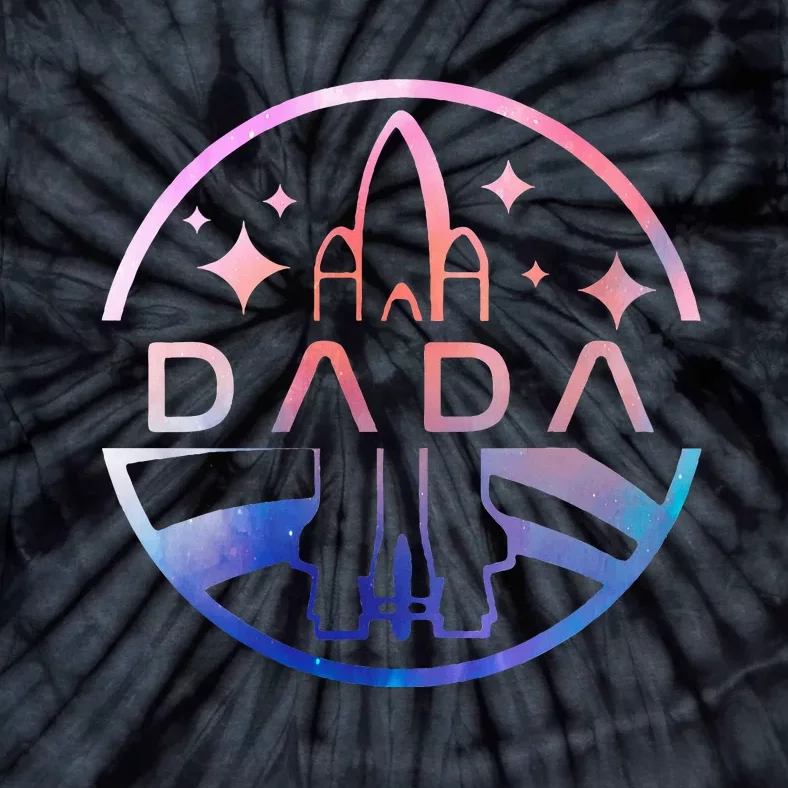 Dada Space Astronaut Rocket Birthday Party Tie-Dye T-Shirt