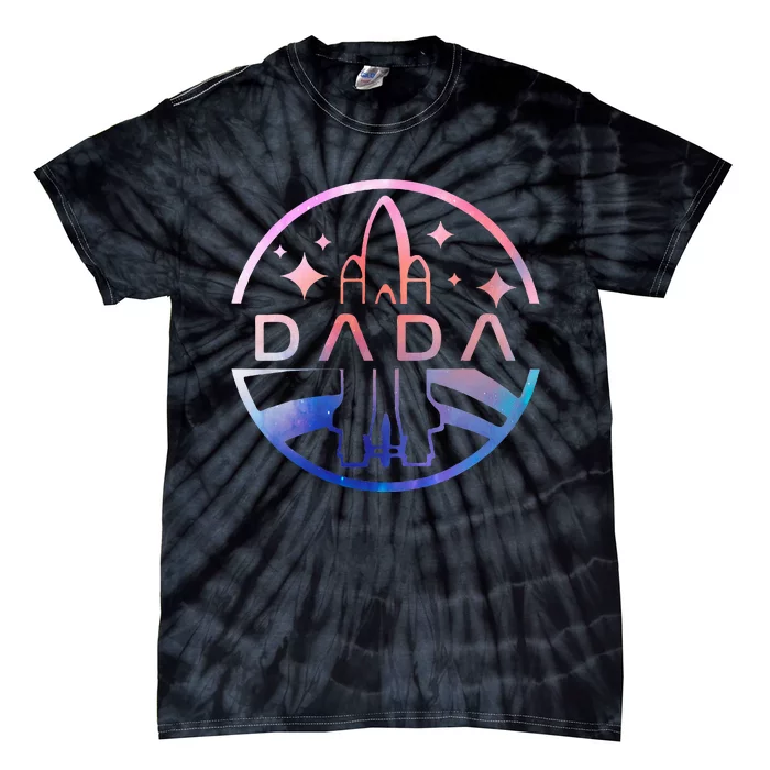 Dada Space Astronaut Rocket Birthday Party Tie-Dye T-Shirt