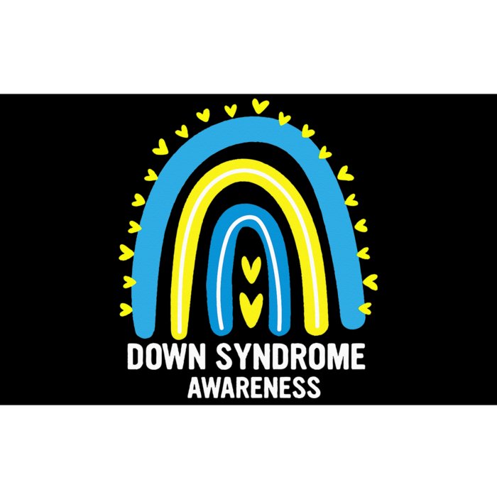 Down Syndrome Awareness Rainbow T21 Yellow Blue Ribbon Bumper Sticker