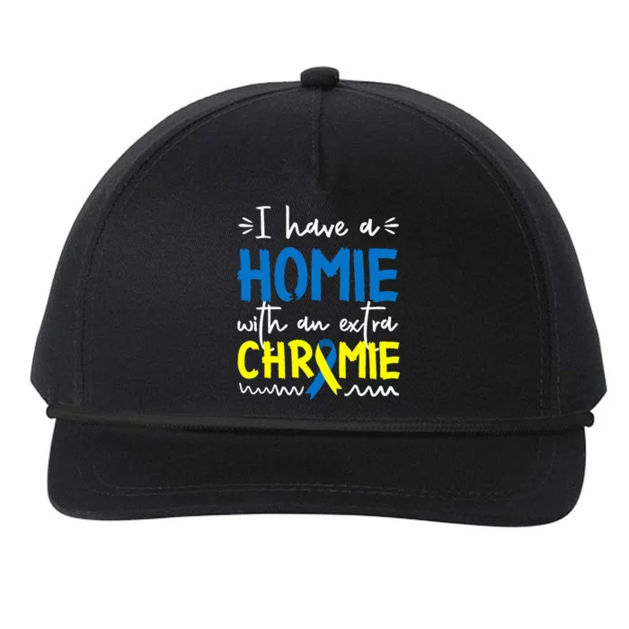 Down Syndrome Awareness For Friend Homie Down Syndrome Snapback Five-Panel Rope Hat