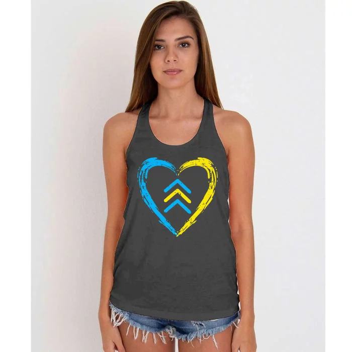 Down Syndrome Awareness Arrows Trisomy 21 T21 Women's Knotted Racerback Tank