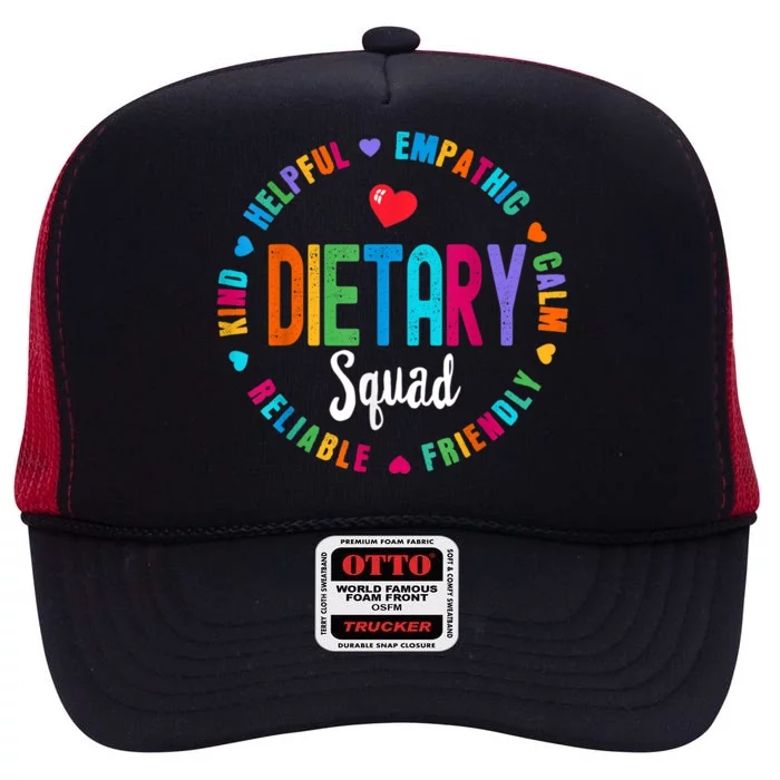 Dietary SQUAD Appreciation Week Healthcare Dietitian Squad High Crown Mesh Trucker Hat