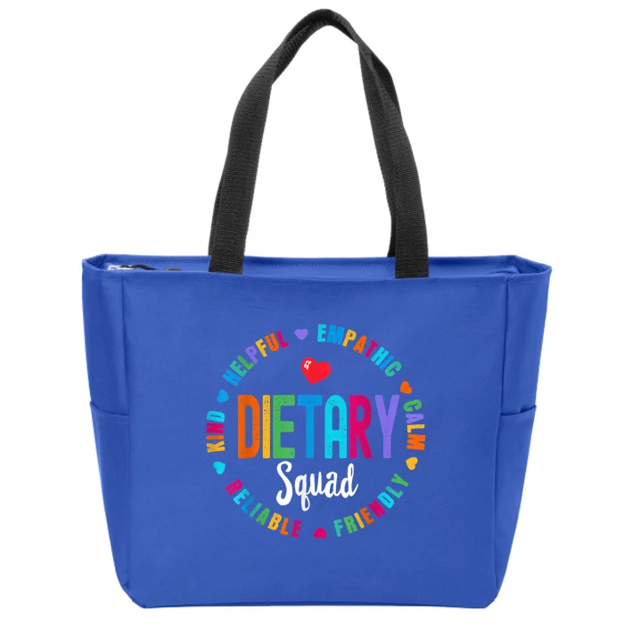 Dietary SQUAD Appreciation Week Healthcare Dietitian Squad Zip Tote Bag