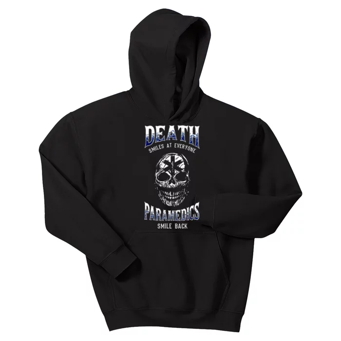 Death Smiles At Everyone Paramedics Smile Back Kids Hoodie