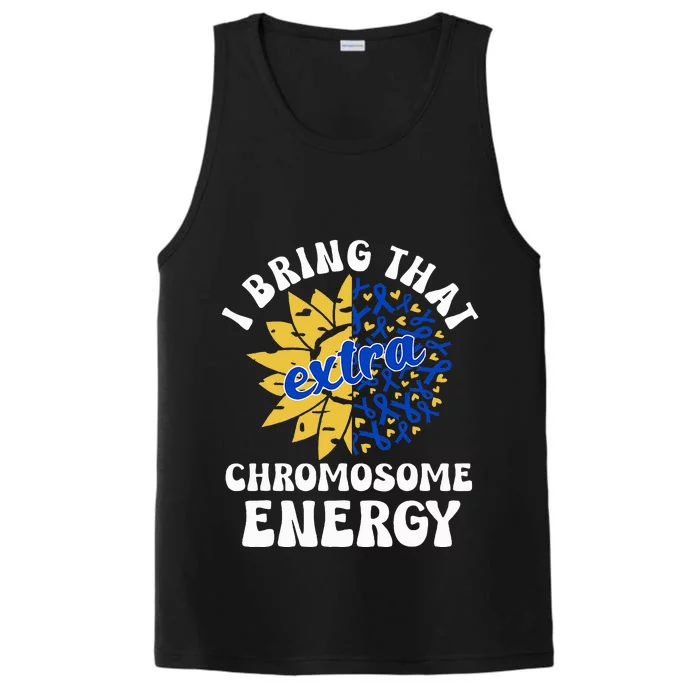 Down Syndrome Awareness For Trisomy 21 Flower Performance Tank