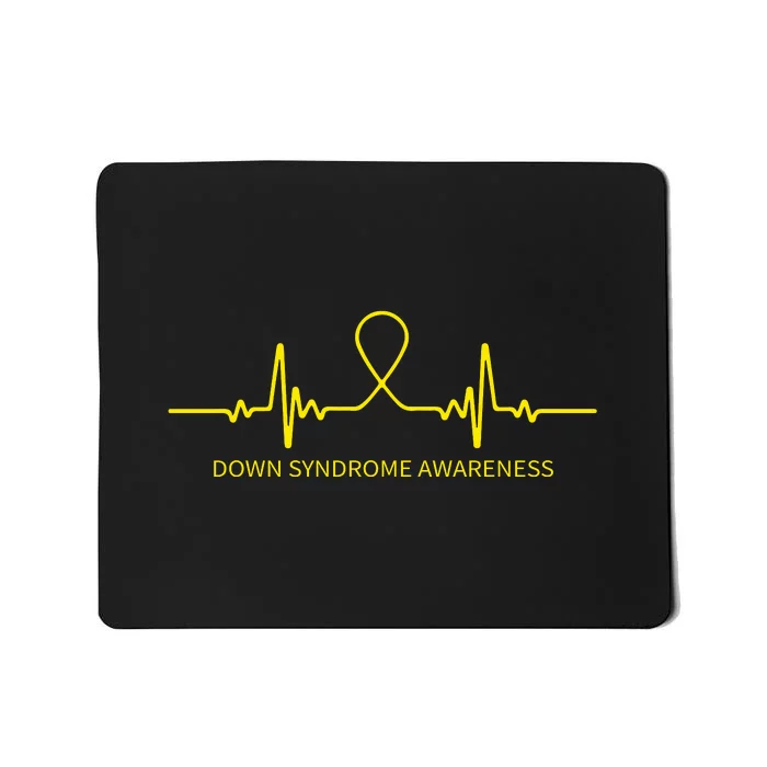 Down Syndrome Awareness Heartbeat In This Family We Fight Together Gift Mousepad