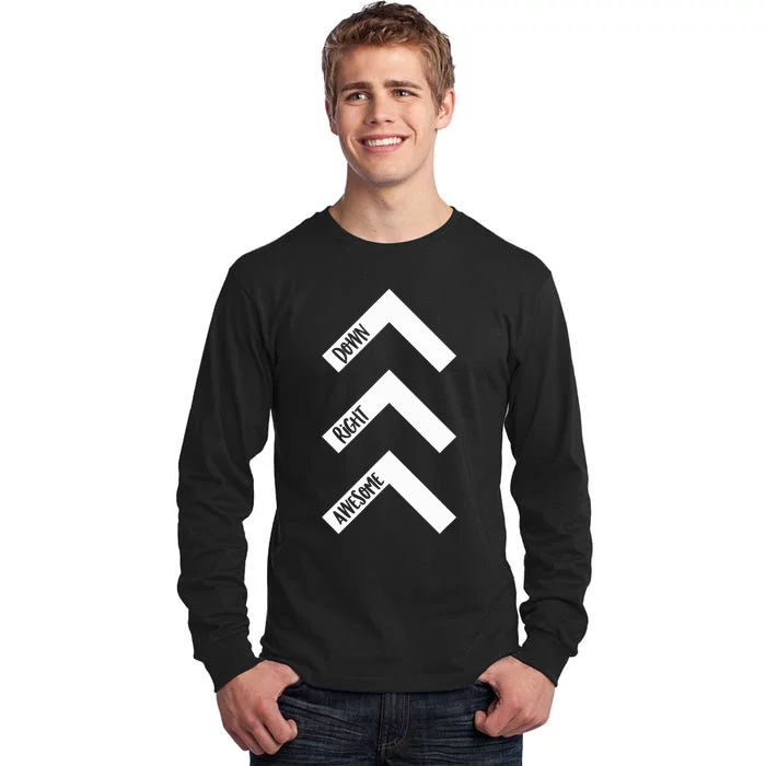 Down Syndrome Awareness Day Month Down Right Awesome Arrows Tall Long Sleeve T-Shirt