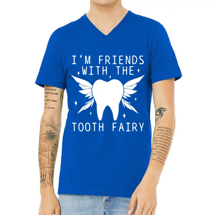 Dental Student Assistant Hygienist Tooth Fairy Funny Dentist Gift V-Neck T-Shirt