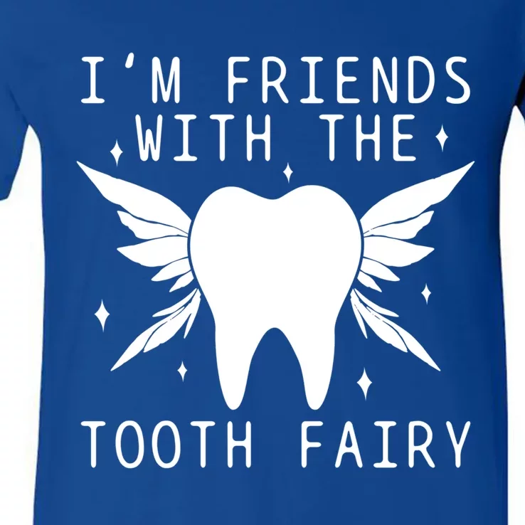 Dental Student Assistant Hygienist Tooth Fairy Funny Dentist Gift V-Neck T-Shirt