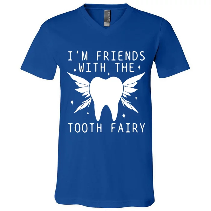 Dental Student Assistant Hygienist Tooth Fairy Funny Dentist Gift V-Neck T-Shirt