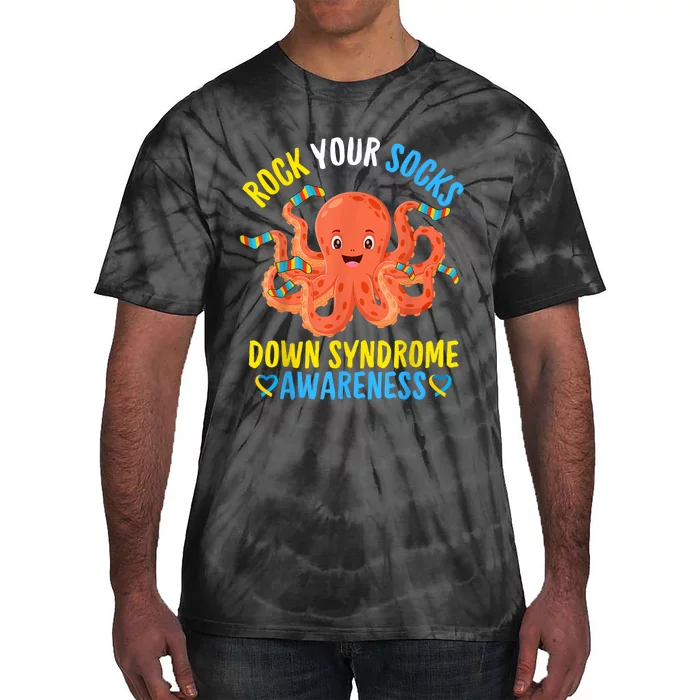 Down Syndrome Awareness Octopus Rock Your Sock Tie-Dye T-Shirt