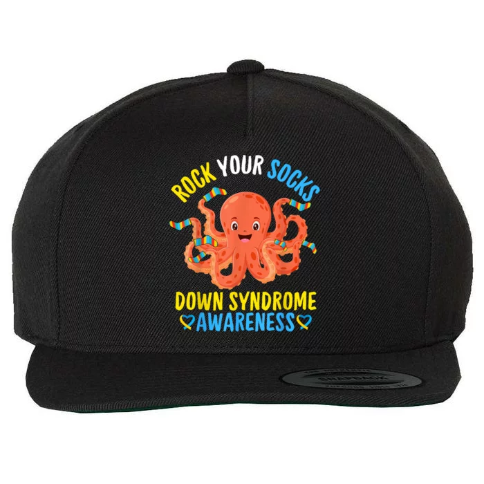 Down Syndrome Awareness Octopus Rock Your Sock Wool Snapback Cap