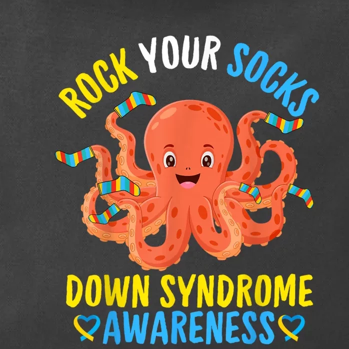 Down Syndrome Awareness Octopus Rock Your Sock Zip Tote Bag