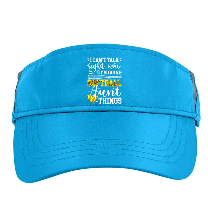 Doing Softball Aunt Things Softball Player Auntie Cute Gift Adult Drive Performance Visor