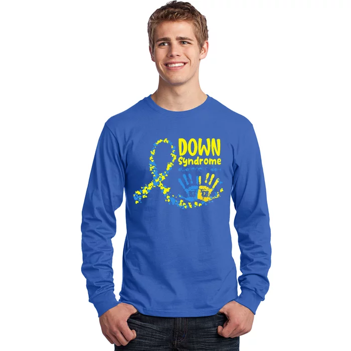 Down Syndrome Awareness Day Ribbon Long Sleeve Shirt