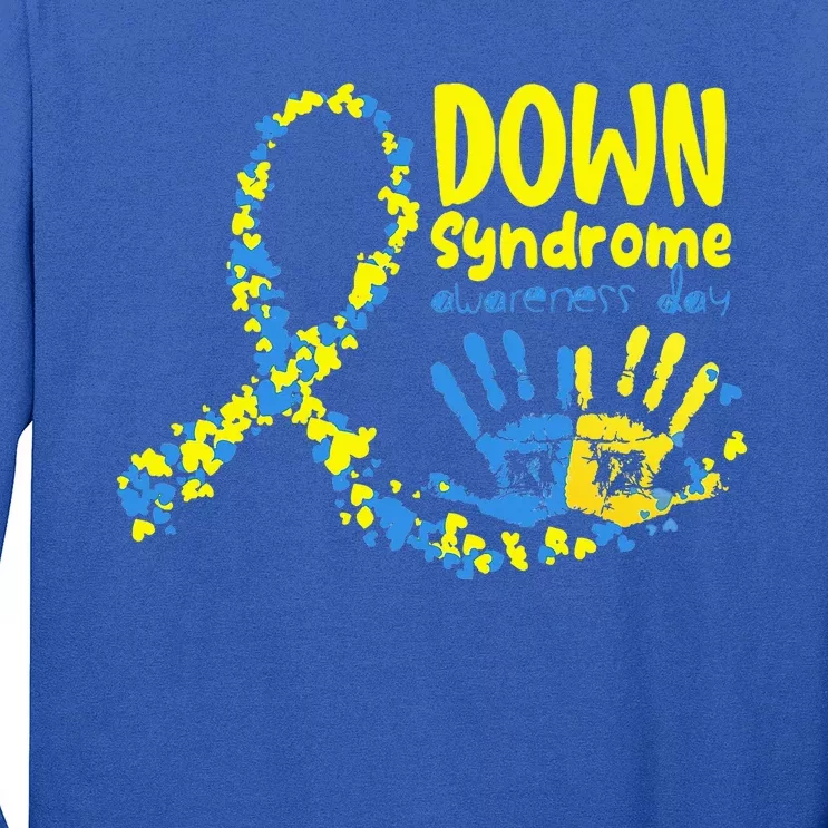 Down Syndrome Awareness Day Ribbon Long Sleeve Shirt