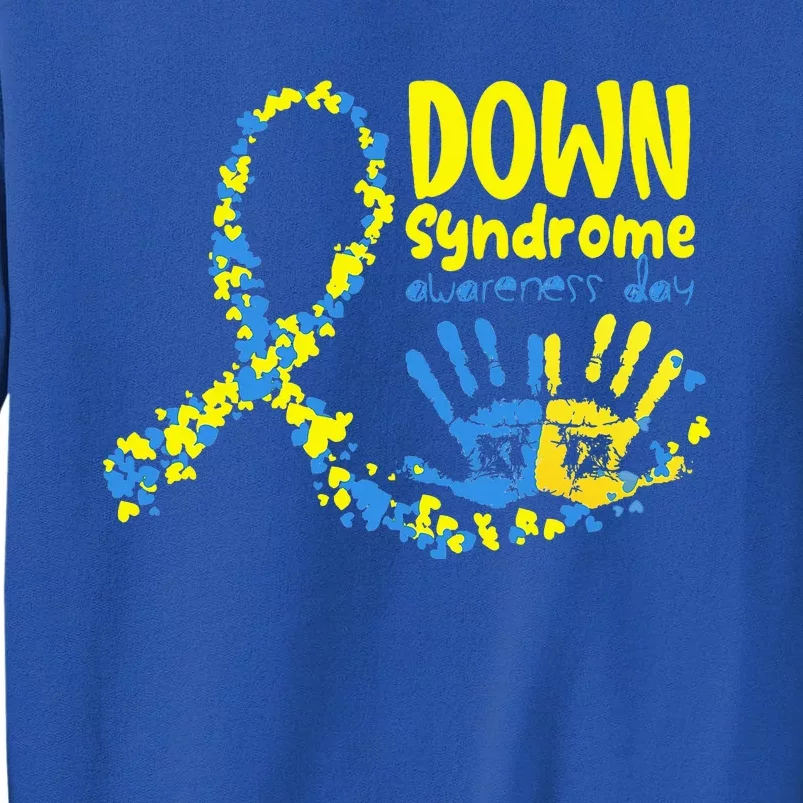 Down Syndrome Awareness Day Ribbon Tall Sweatshirt