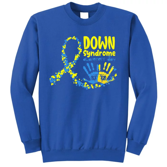 Down Syndrome Awareness Day Ribbon Tall Sweatshirt